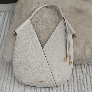 Donna Karan White and Gold Hobo Bag